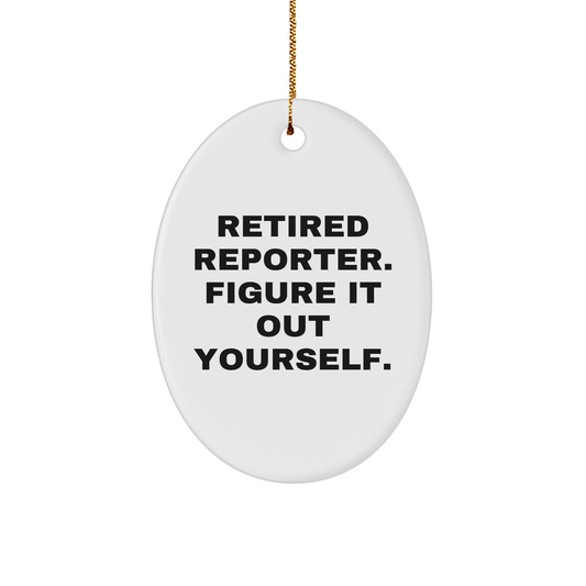 Reporter Wisdom Oval Ornament, A Gift from Family for Reporter at Christmas - Image 1