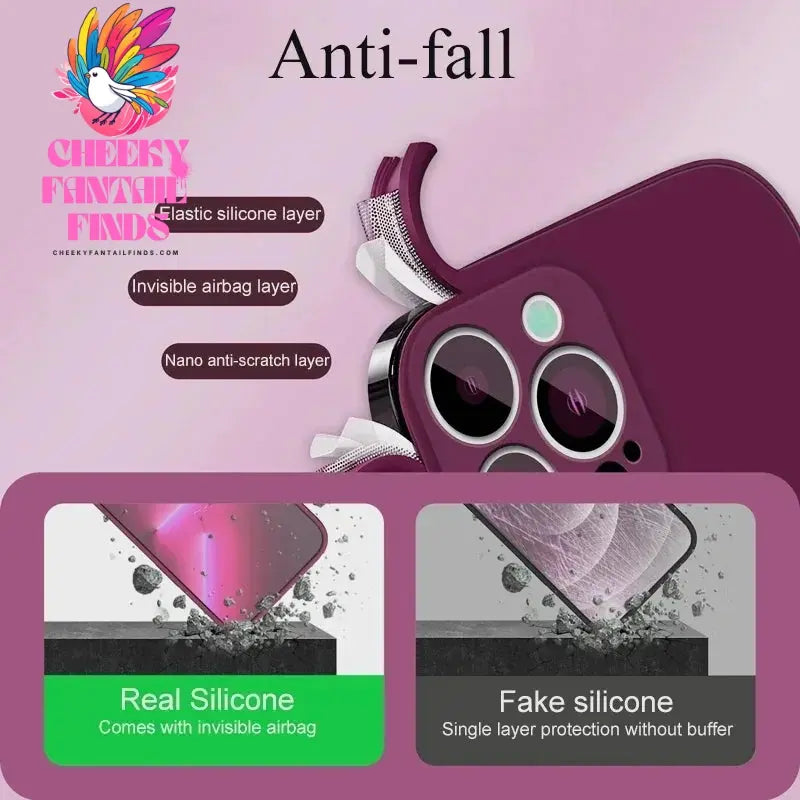 Official 16 New Phone Case For IPhone 16 15 14 13 11 12 Pro Max 15 Plus Silicone Solid Color Fall and Collision Protection Cover Cheeky Fantail Finds