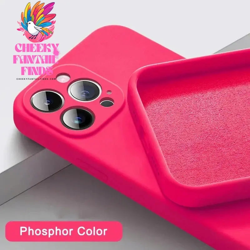 Official 16 New Phone Case For IPhone 16 15 14 13 11 12 Pro Max 15 Plus Silicone Solid Color Fall and Collision Protection Cover Cheeky Fantail Finds