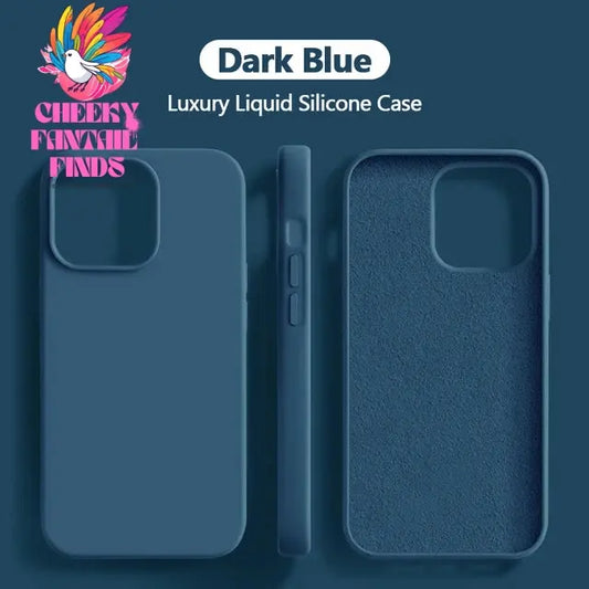 Original For iPhone 15 14 13 12 11 Pro Max Mini Case Liquid Silicone Soft Cover XR X XS 8 Plus Shockproof Protective Phone Cases Cheeky Fantail Finds