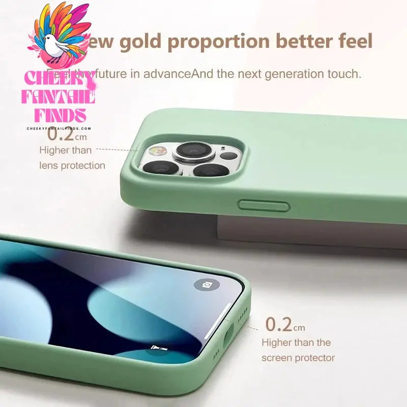 Original For iPhone 15 14 13 12 11 Pro Max Mini Case Liquid Silicone Soft Cover XR X XS 8 Plus Shockproof Protective Phone Cases Cheeky Fantail Finds