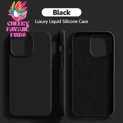 Original For iPhone 15 14 13 12 11 Pro Max Mini Case Liquid Silicone Soft Cover XR X XS 8 Plus Shockproof Protective Phone Cases Cheeky Fantail Finds