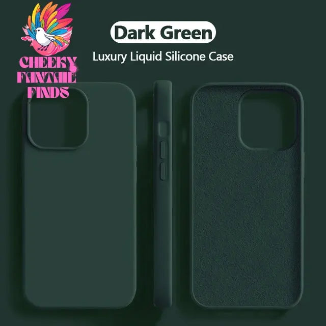 Original For iPhone 15 14 13 12 11 Pro Max Mini Case Liquid Silicone Soft Cover XR X XS 8 Plus Shockproof Protective Phone Cases Cheeky Fantail Finds