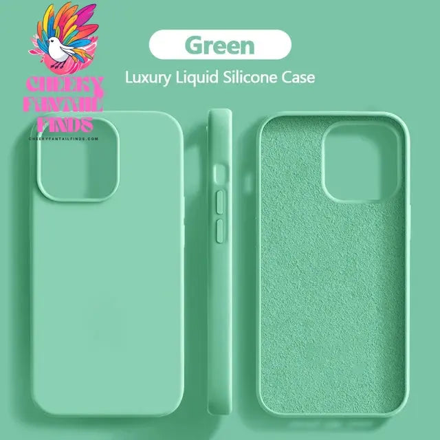 Original For iPhone 15 14 13 12 11 Pro Max Mini Case Liquid Silicone Soft Cover XR X XS 8 Plus Shockproof Protective Phone Cases Cheeky Fantail Finds