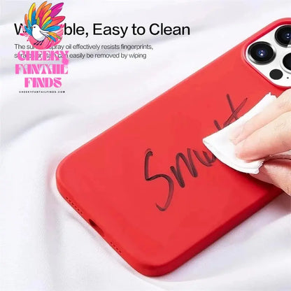 Original For iPhone 15 14 13 12 11 Pro Max Mini Case Liquid Silicone Soft Cover XR X XS 8 Plus Shockproof Protective Phone Cases Cheeky Fantail Finds