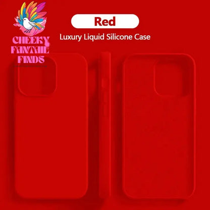 Original For iPhone 15 14 13 12 11 Pro Max Mini Case Liquid Silicone Soft Cover XR X XS 8 Plus Shockproof Protective Phone Cases Cheeky Fantail Finds