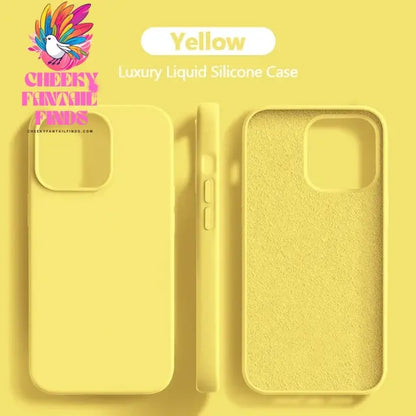 Original For iPhone 15 14 13 12 11 Pro Max Mini Case Liquid Silicone Soft Cover XR X XS 8 Plus Shockproof Protective Phone Cases Cheeky Fantail Finds