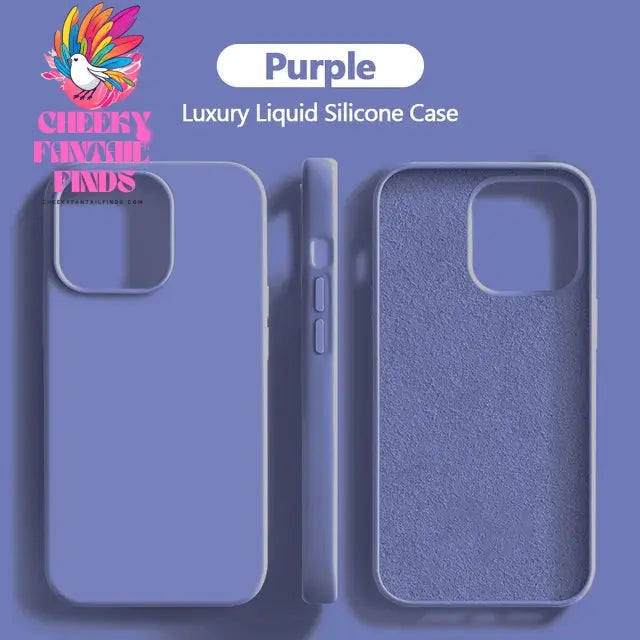 Original For iPhone 15 14 13 12 11 Pro Max Mini Case Liquid Silicone Soft Cover XR X XS 8 Plus Shockproof Protective Phone Cases Cheeky Fantail Finds