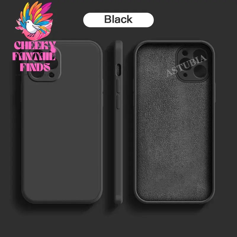 Original Liquid Silicone Soft Brown Phone Case for iPhone 16 15 14 13 12 11 Pro Max Plus Protective Candy Color Microfiber Cover Cheeky Fantail Finds