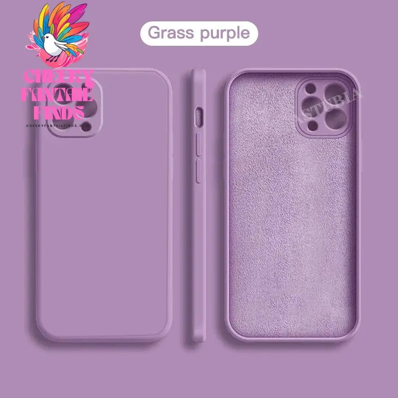 Original Liquid Silicone Soft Brown Phone Case for iPhone 16 15 14 13 12 11 Pro Max Plus Protective Candy Color Microfiber Cover Cheeky Fantail Finds