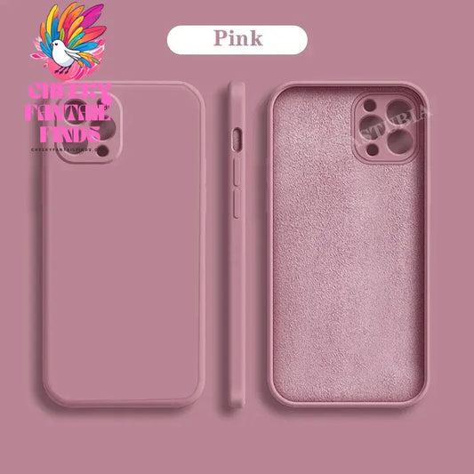Original Liquid Silicone Soft Brown Phone Case for iPhone 16 15 14 13 12 11 Pro Max Plus Protective Candy Color Microfiber Cover Cheeky Fantail Finds