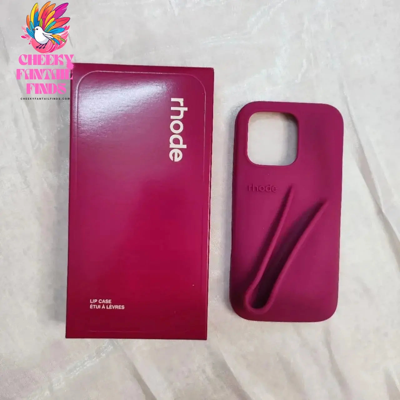 Original Rhode Phone Case for iPhone 11 12 13 14 15 16 Pro Max Plus Lipstick Soft Silicone Bumper Lip Gloss Holder Makeup Cover Cheeky Fantail Finds
