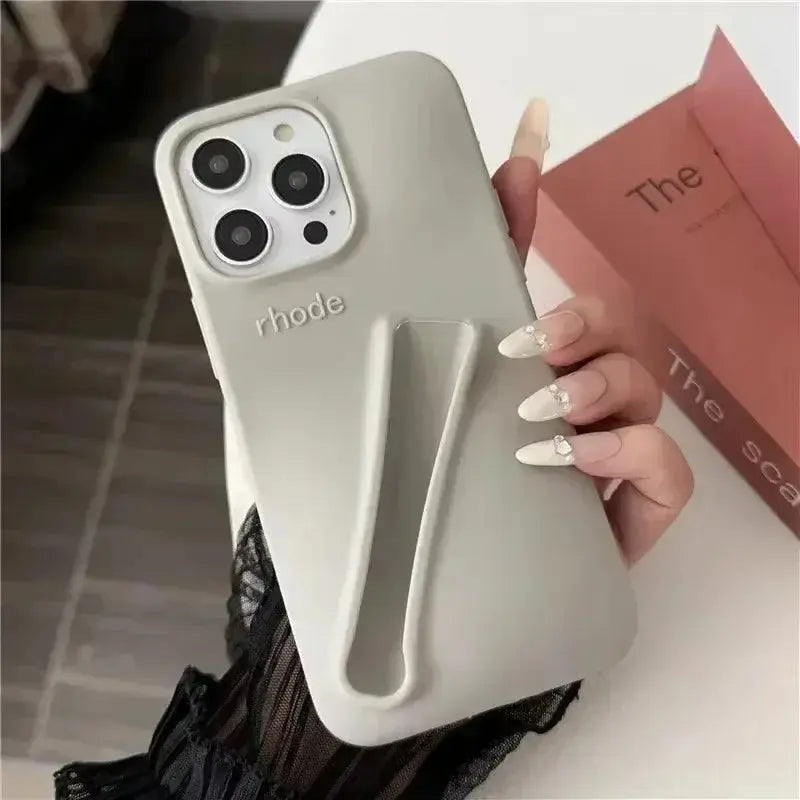 Original Rhode Phone Case for iPhone 11 12 13 14 15 16 Pro Max Plus Lipstick Soft Silicone Bumper Lip Gloss Holder Makeup Cover Cheeky Fantail Finds