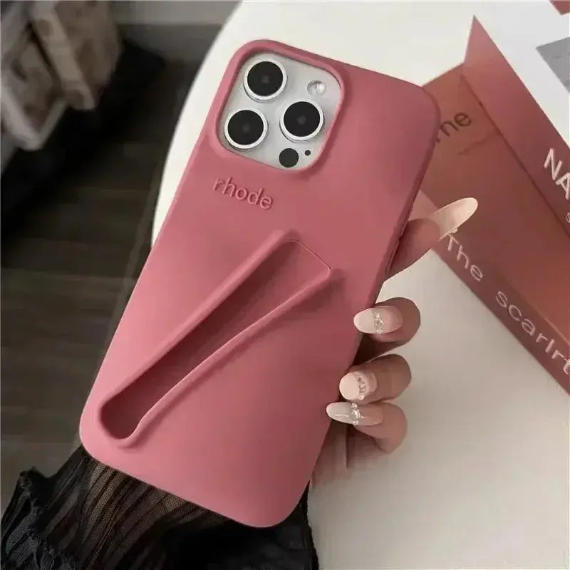 Original Rhode Phone Case for iPhone 11 12 13 14 15 16 Pro Max Plus Lipstick Soft Silicone Bumper Lip Gloss Holder Makeup Cover Cheeky Fantail Finds