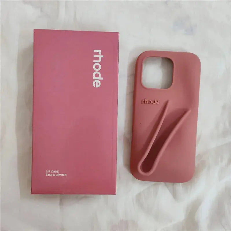 Original Rhode Phone Case for iPhone 11 12 13 14 15 16 Pro Max Plus Lipstick Soft Silicone Bumper Lip Gloss Holder Makeup Cover Cheeky Fantail Finds