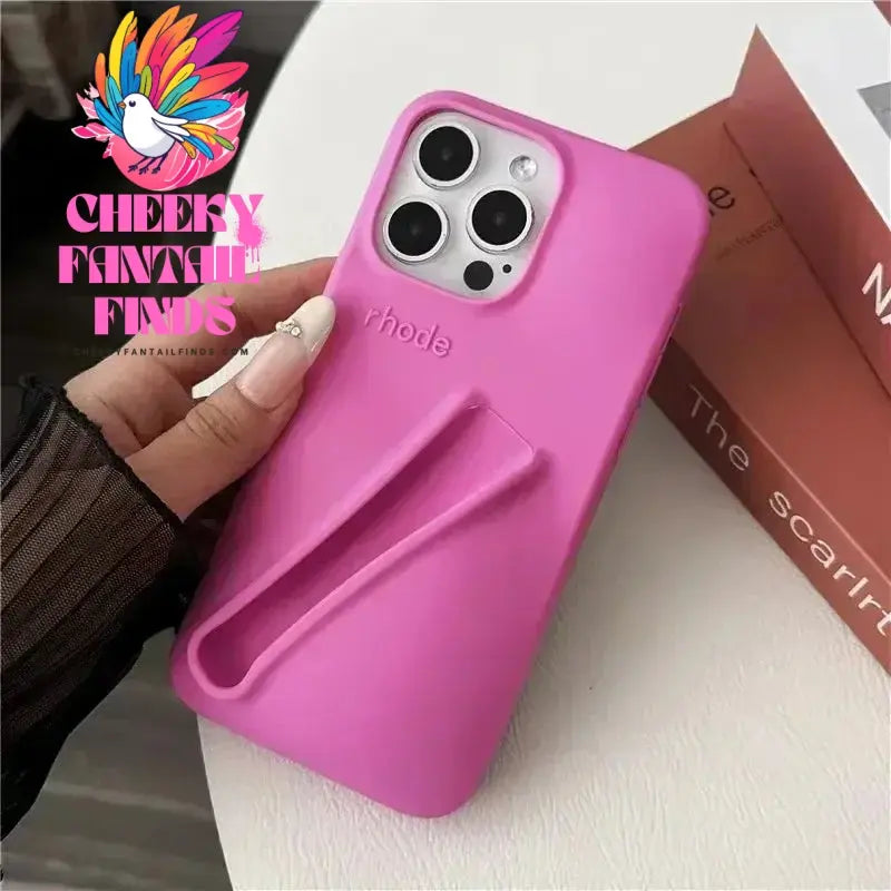 Original Rhode Phone Case for iPhone 11 12 13 14 15 16 Pro Max Plus Lipstick Soft Silicone Bumper Lip Gloss Holder Makeup Cover Cheeky Fantail Finds