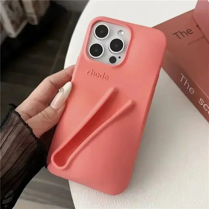 Original Rhode Phone Case for iPhone 11 12 13 14 15 16 Pro Max Plus Lipstick Soft Silicone Bumper Lip Gloss Holder Makeup Cover Cheeky Fantail Finds