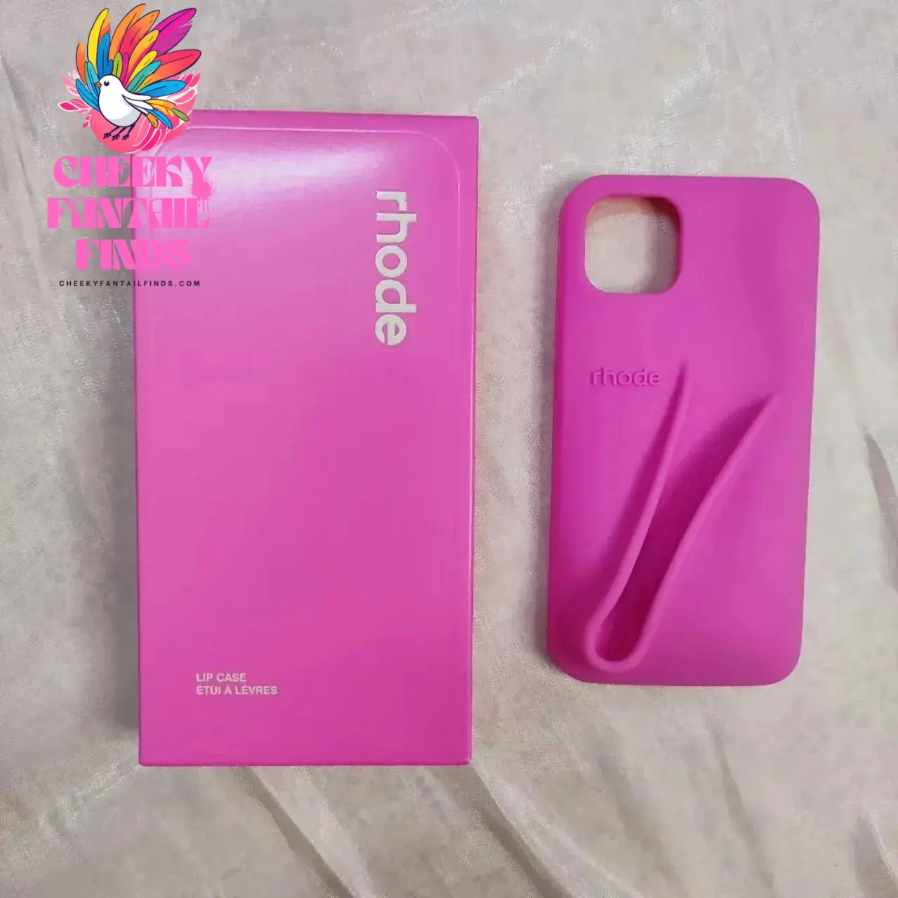 Original Rhode Phone Case for iPhone 11 12 13 14 15 16 Pro Max Plus Lipstick Soft Silicone Bumper Lip Gloss Holder Makeup Cover Cheeky Fantail Finds