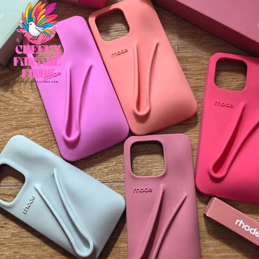 Original Rhode Phone Case for iPhone 11 12 13 14 15 16 Pro Max Plus Lipstick Soft Silicone Bumper Lip Gloss Holder Makeup Cover Cheeky Fantail Finds