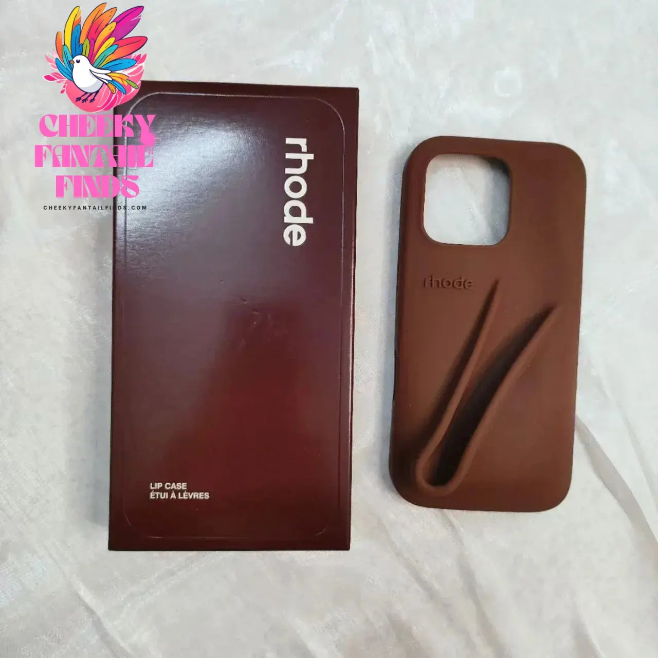 Original Rhode Phone Case for iPhone 11 12 13 14 15 16 Pro Max Plus Lipstick Soft Silicone Bumper Lip Gloss Holder Makeup Cover Cheeky Fantail Finds