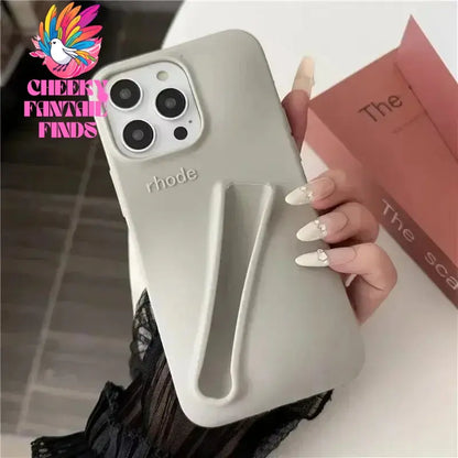 Original Rhode Phone Case for iPhone 11 12 13 14 15 16 Pro Max Plus Lipstick Soft Silicone Bumper Lip Gloss Holder Makeup Cover Cheeky Fantail Finds
