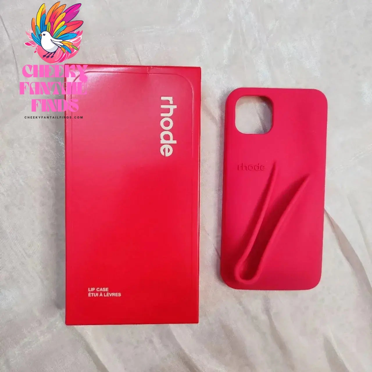 Original Rhode Phone Case for iPhone 11 12 13 14 15 16 Pro Max Plus Lipstick Soft Silicone Bumper Lip Gloss Holder Makeup Cover Cheeky Fantail Finds