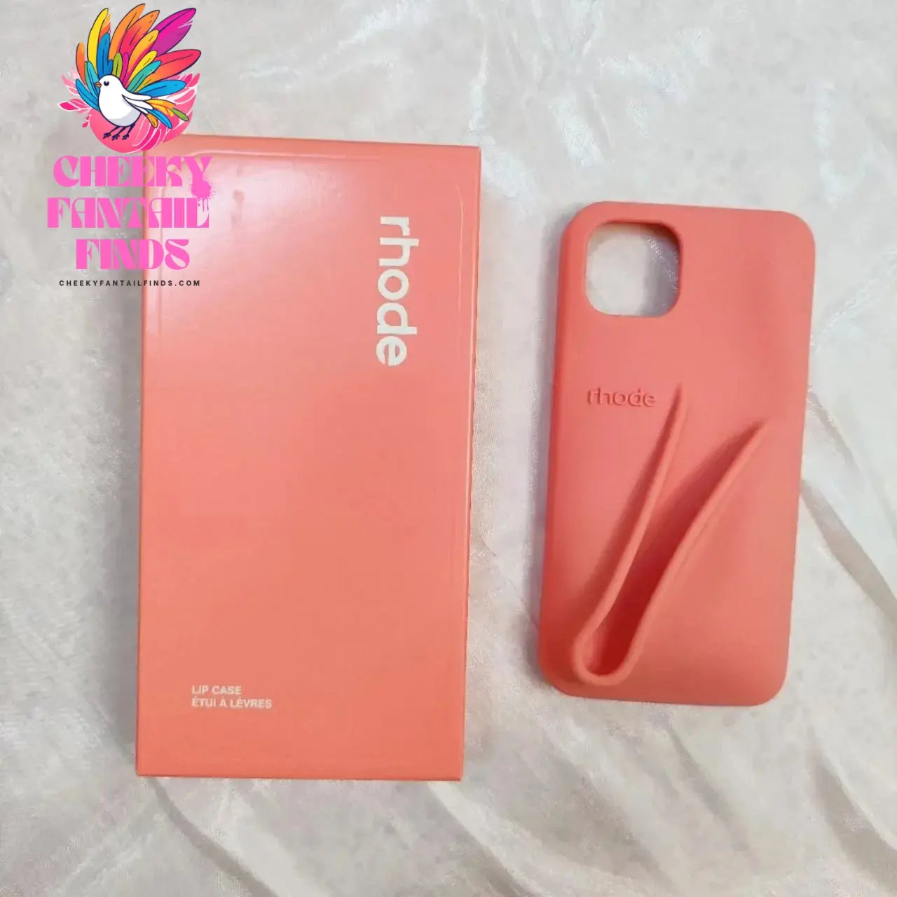 Original Rhode Phone Case for iPhone 11 12 13 14 15 16 Pro Max Plus Lipstick Soft Silicone Bumper Lip Gloss Holder Makeup Cover Cheeky Fantail Finds