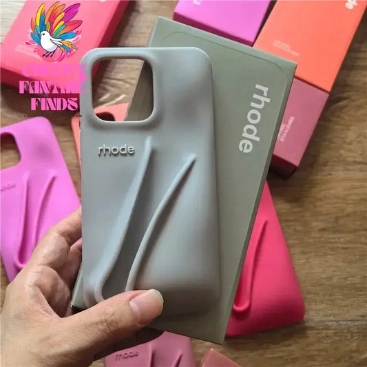 Original Rhode Phone Case for iPhone 11 12 13 14 15 16 Pro Max Plus Lipstick Soft Silicone Bumper Lip Gloss Holder Makeup Cover Cheeky Fantail Finds