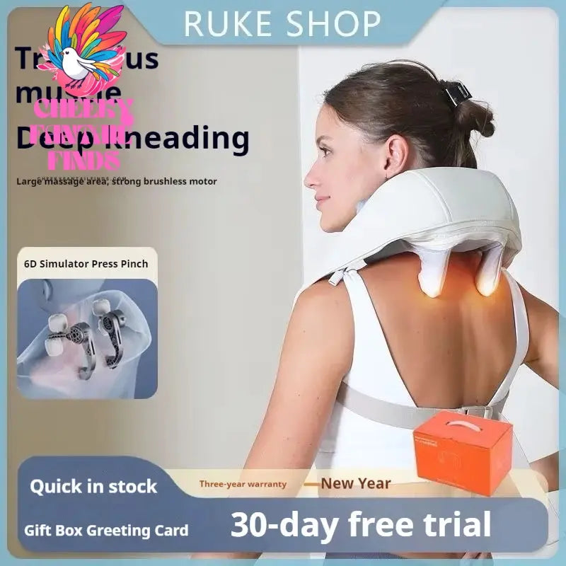 Oyeal Comfortable home portable multifunctional long range cervical spine massager pulse massager intelligent shoulder neck neck Cheeky Fantail Finds