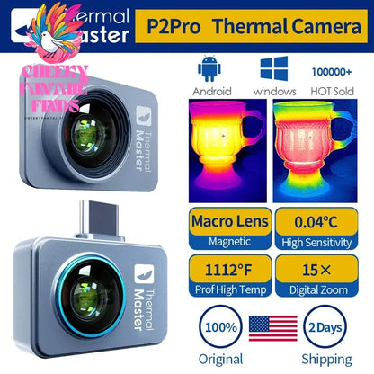 P2 P2PRO 600℃ Infrared Thermal Imaging Camera for iPhone android Phone HVAC PCB Repair Tools Gadget Cheeky Fantail Finds