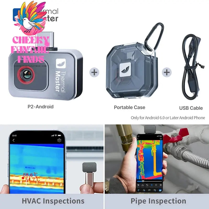 P2 P2PRO 600℃ Infrared Thermal Imaging Camera for iPhone android Phone HVAC PCB Repair Tools Gadget Cheeky Fantail Finds