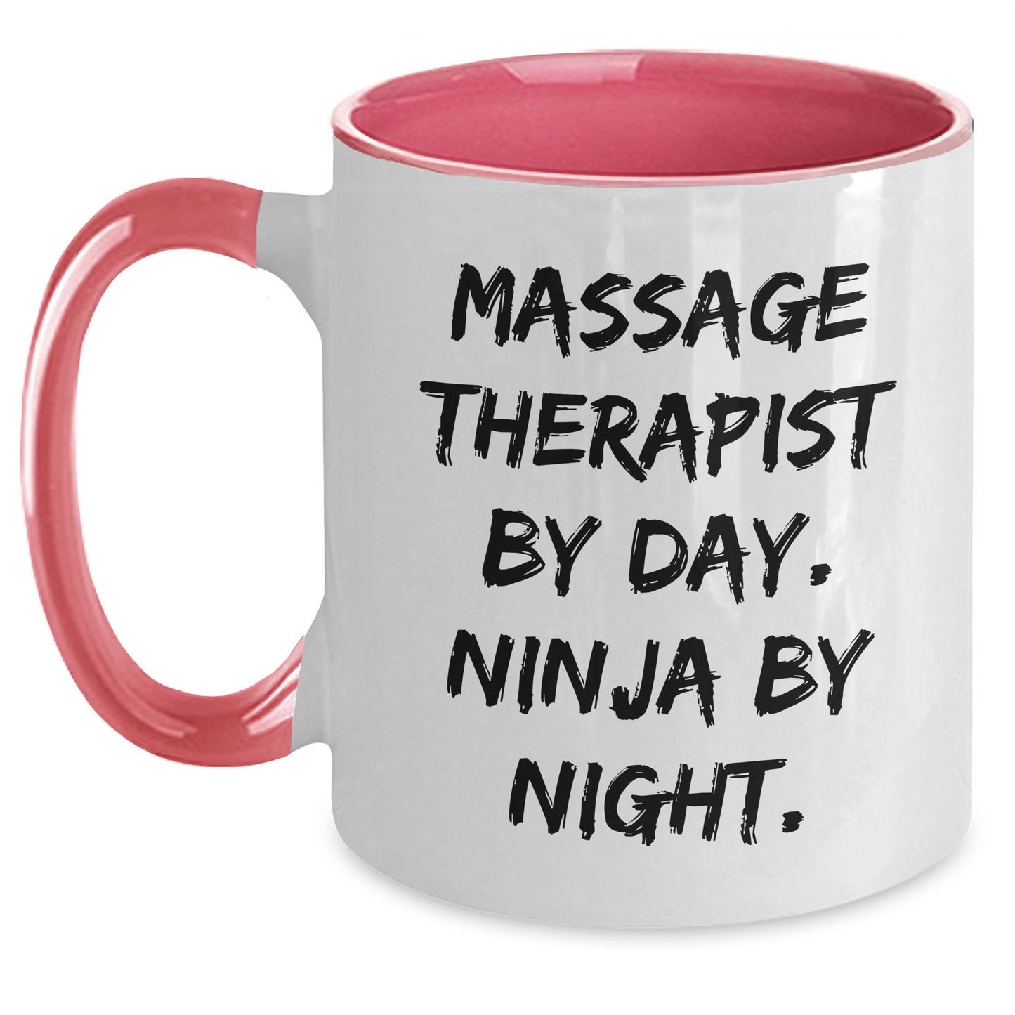 Massage Therapist Ninja Gifts from Men for Father's Day - Funny Two Tone Coffee Mug - Main