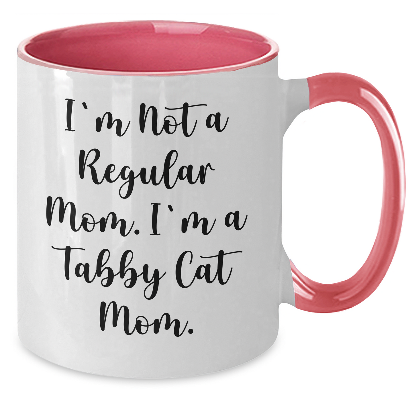 Funny Tabby Cat Mom Two Tone Coffee Mug Gifts from Family Friends Coworkers, Gifts for Tabby Cat Lovers Graduation Unique - Additional