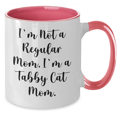 Funny Tabby Cat Mom Two Tone Coffee Mug Gifts from Family Friends Coworkers, Gifts for Tabby Cat Lovers Graduation Unique - Additional