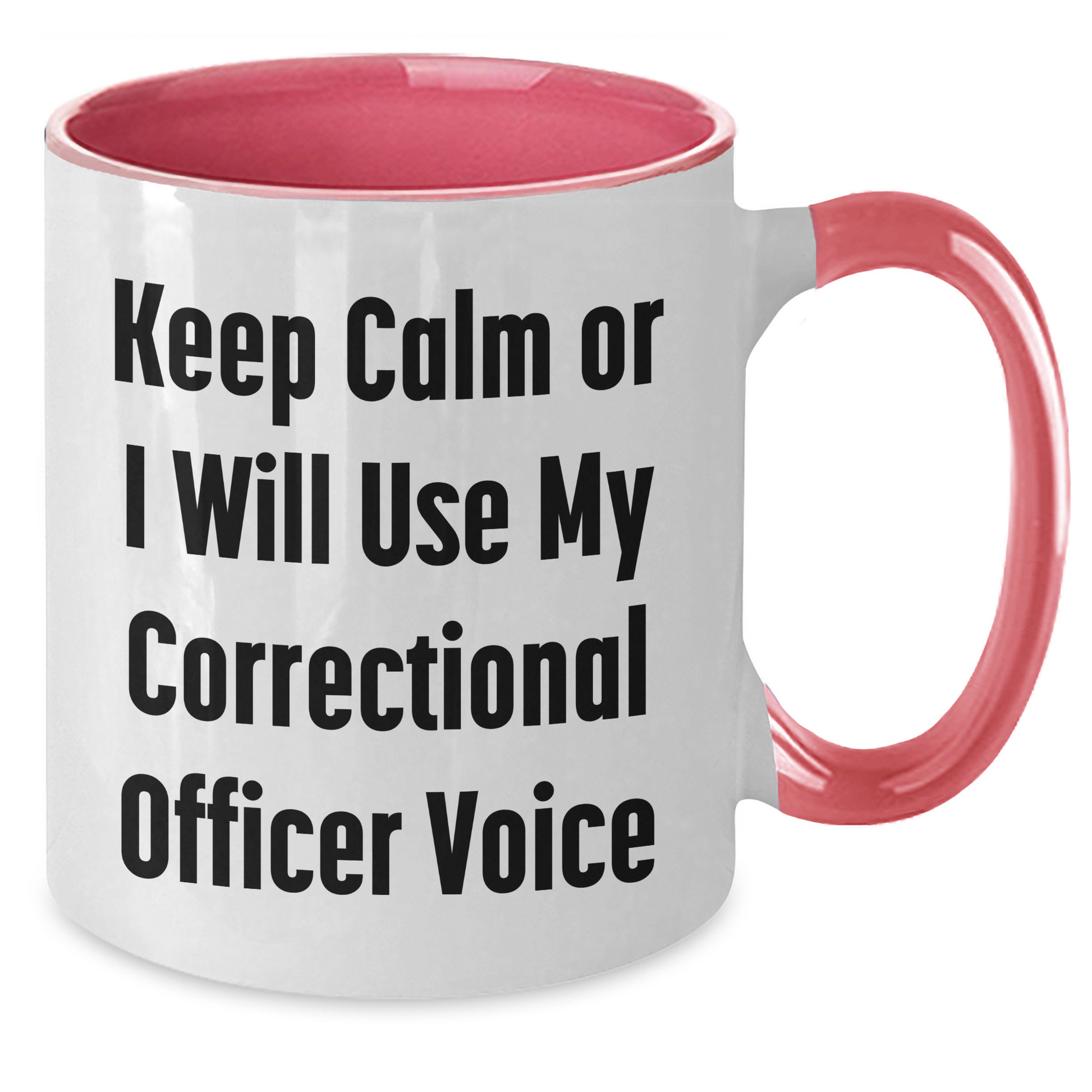 Correctional Officer Funny Gifts from Men, Gifts for Correctional Officer, Keep Calm Two Tone Coffee Mug, Father's Day Unique Gifts - Additional