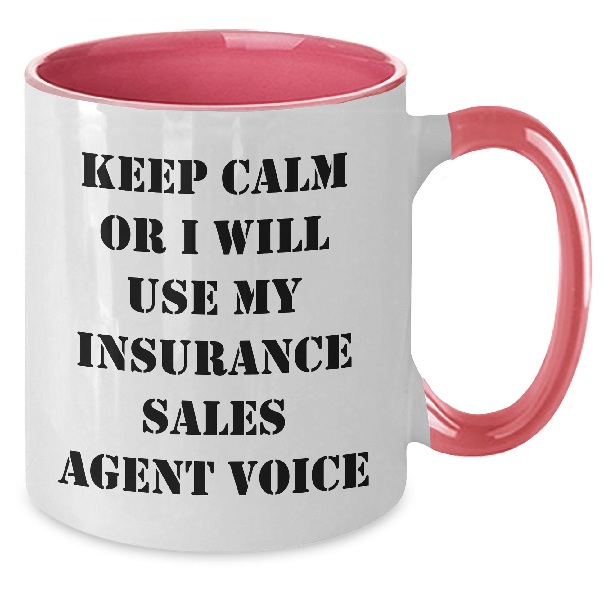 Funny Insurance Sales Agent Gifts, Two Tone Coffee Mugs, Gifts from Friends and Family for Insurance Sales Agent Dad, Keep Calm Quote, Father's Day Unique Gifts - Additional