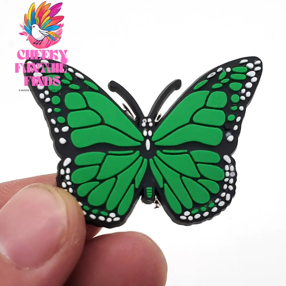 PVC Soft Rubber Shoe Ornament Butterfly Buckle Accessories Cheeky Fantail Finds