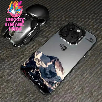 Phone Case For IPhone 16 15 14 13 12 11 Pro XS Max X XR 7 8 Plus Snow Mountain Landscape Sunset Plating Matte Hard Cover Funda Cheeky Fantail Finds