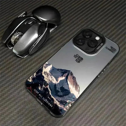 Phone Case For IPhone 16 15 14 13 12 11 Pro XS Max X XR 7 8 Plus Snow Mountain Landscape Sunset Plating Matte Hard Cover Funda Cheeky Fantail Finds