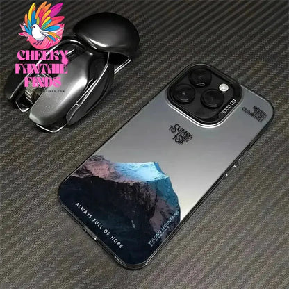Phone Case For IPhone 16 15 14 13 12 11 Pro XS Max X XR 7 8 Plus Snow Mountain Landscape Sunset Plating Matte Hard Cover Funda Cheeky Fantail Finds