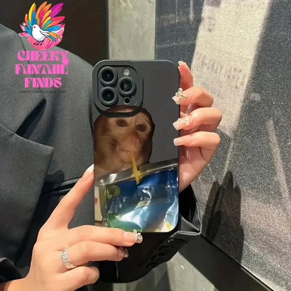 Phone Case For iPhone 11 12 13 14 15 16 Pro Max XS X XR 7 8 Plus SE 2020 2022 Monkey Drinking Juice Printed Soft Silicone Cover Cheeky Fantail Finds