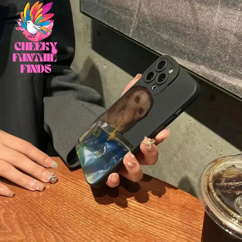 Phone Case For iPhone 11 12 13 14 15 16 Pro Max XS X XR 7 8 Plus SE 2020 2022 Monkey Drinking Juice Printed Soft Silicone Cover Cheeky Fantail Finds