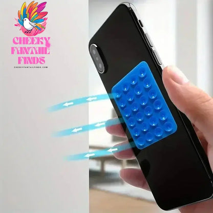 Phone Silicone Suction Cup Holder Multifunctional Suction Cup Wall Stand Square Anti-Slip Single-Sided Case Mount Back Sticker Cheeky Fantail Finds