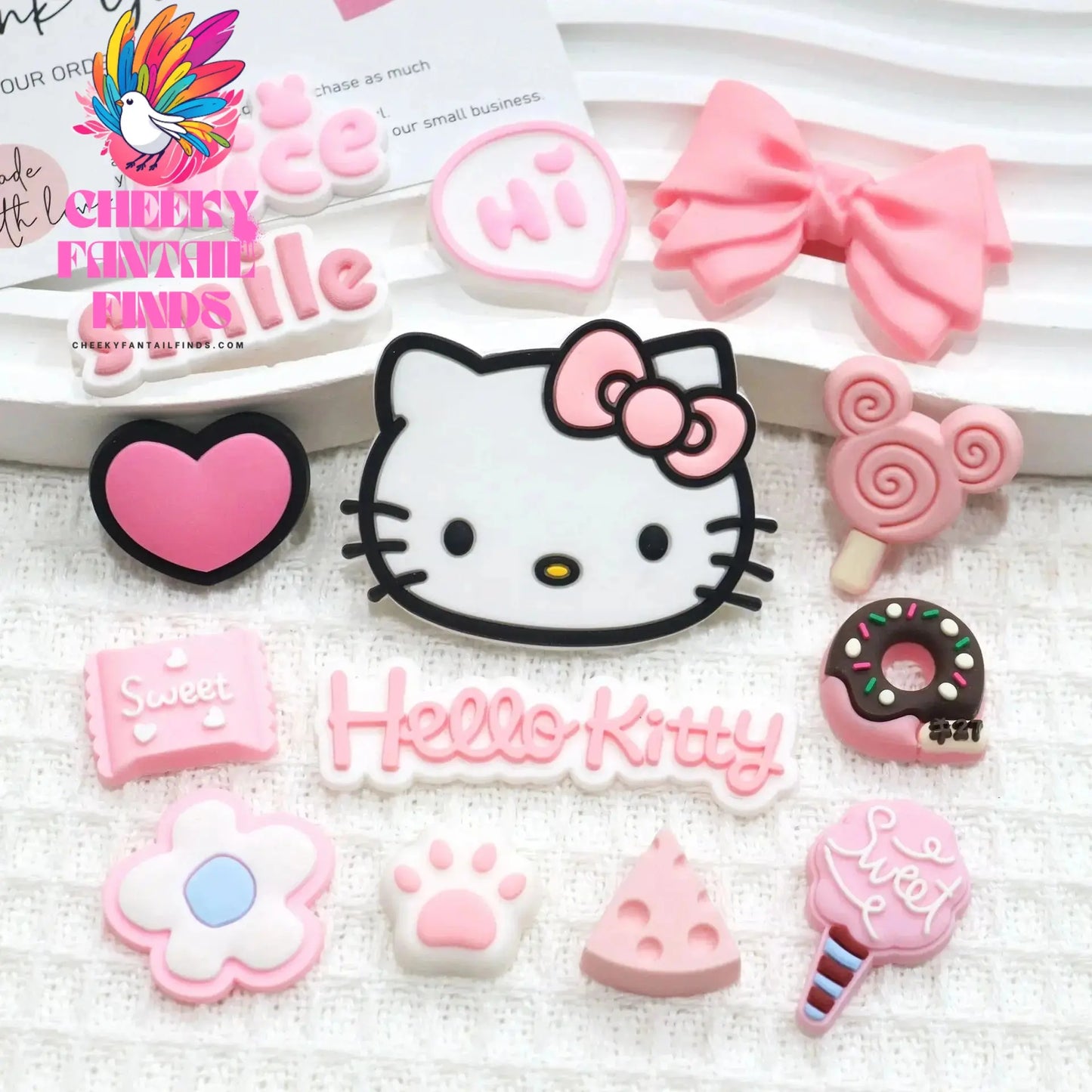 Pink Hello Kitty Charming Shoe Accessories Cute Cartoon Characters Detachable Shoe Buckles New Sandals Decoration Gift - Cheeky Fantail Finds