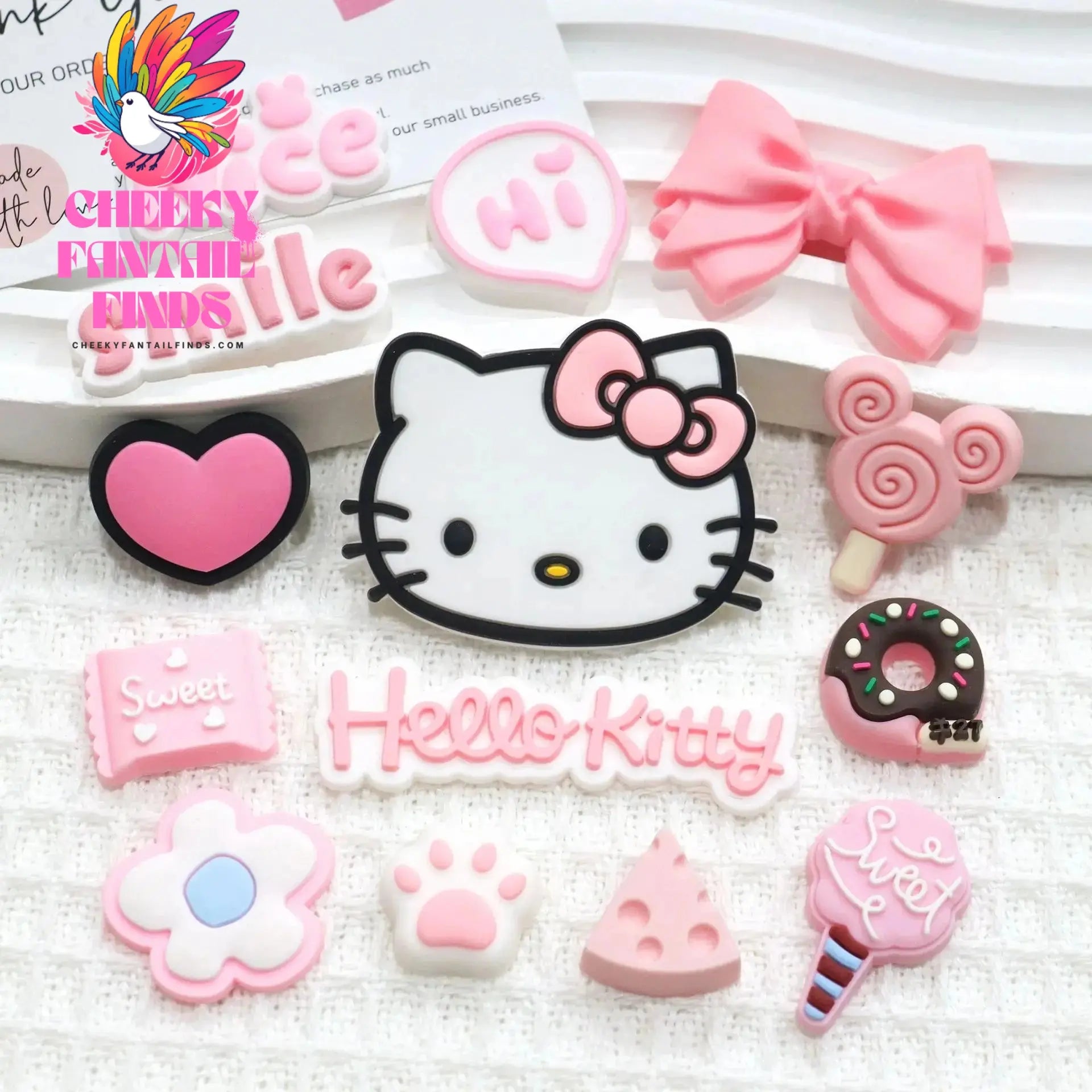 Pink Hello Kitty Charming Shoe Accessories Cute Cartoon Characters Detachable Shoe Buckles New Sandals Decoration Gift - Cheeky Fantail Finds