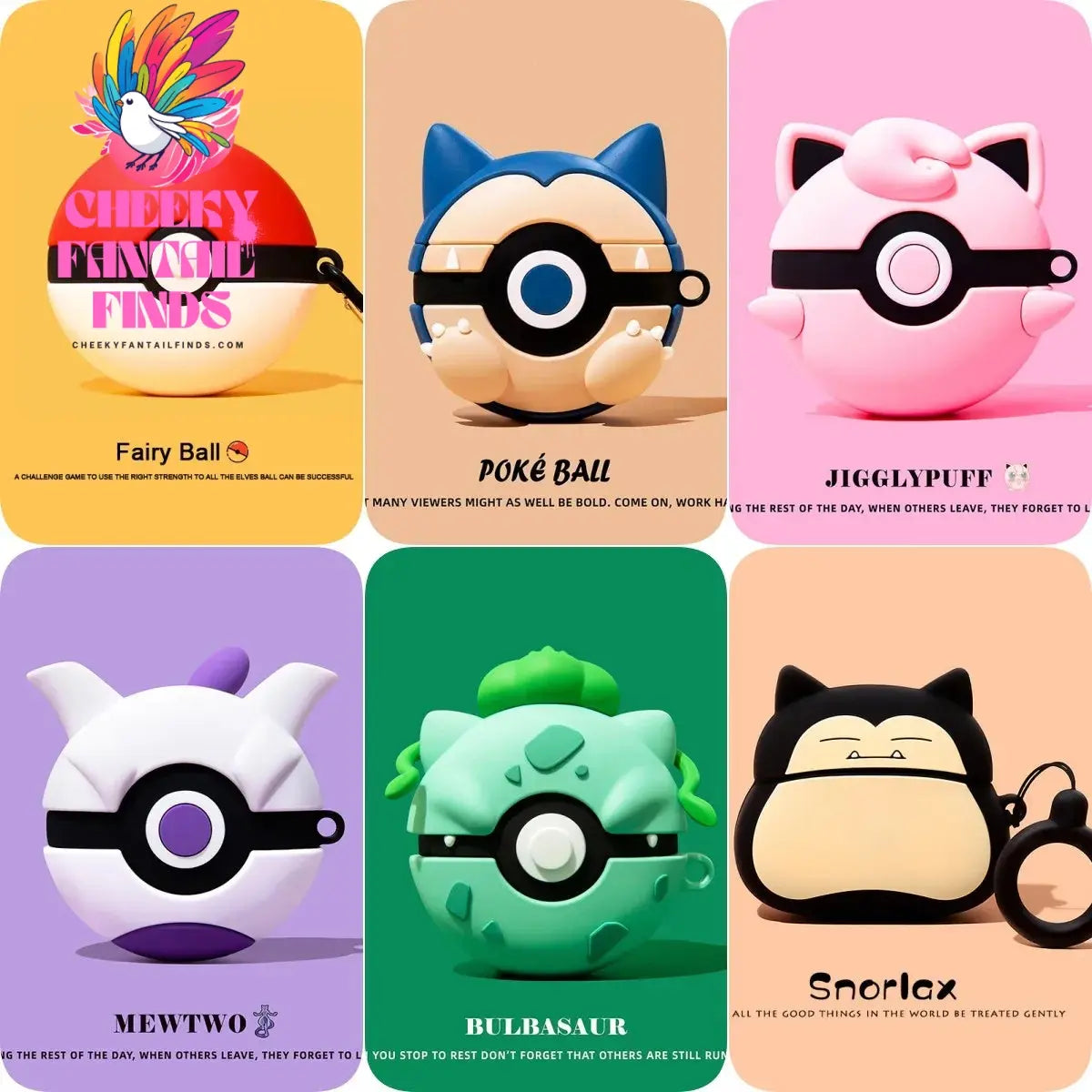 Poke Ball For Airpods Pro 2 Case,Cute 3D Cartoon Anime Case For Airpods Pro Case,Soft Silicone Earphone Cover For Boys/Kids Cheeky Fantail Finds
