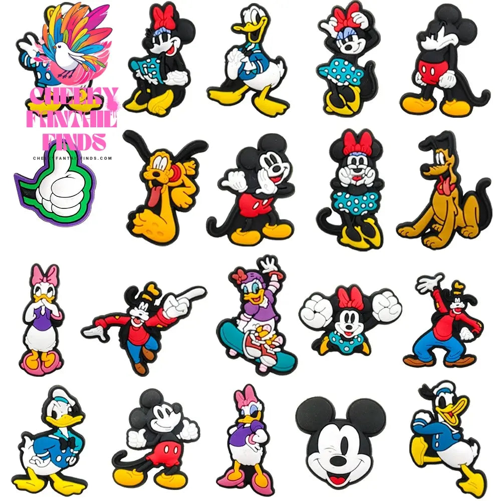 Potdemiel Shoe Charms Hot Set Cool Pins PVC DIY Sandals Accessories for Friend Kids Men Party Favors X-mas Gifts Cheeky Fantail Finds