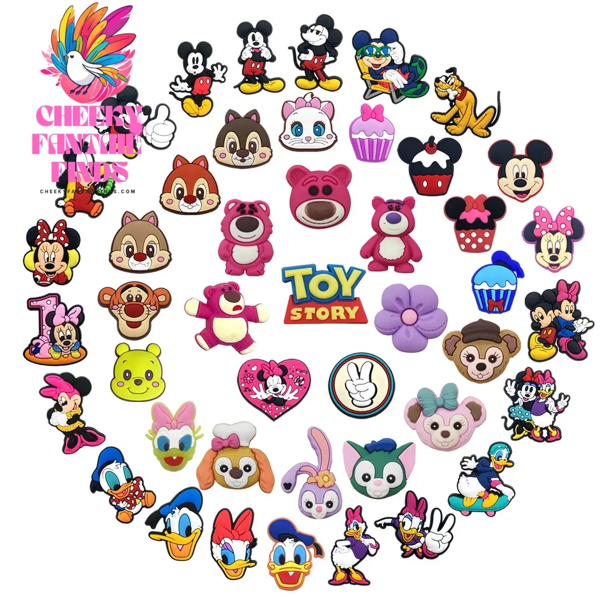 Potdemiel Shoe Charms Hot Set Cool Pins PVC DIY Sandals Accessories for Friend Kids Men Party Favors X-mas Gifts Cheeky Fantail Finds