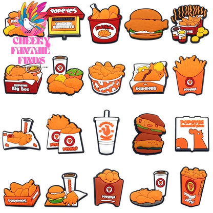 Potdemiel Shoe Charms Hot Set Cool Pins PVC DIY Sandals Accessories for Friend Kids Men Party Favors X-mas Gifts Cheeky Fantail Finds