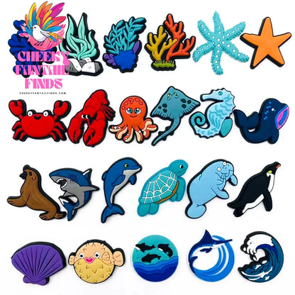 Potdemiel Shoe Charms Hot Set Cool Pins PVC DIY Sandals Accessories for Friend Kids Men Party Favors X-mas Gifts Cheeky Fantail Finds